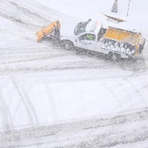 Snow truck removing snow